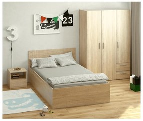 Jednolôžková posteľ 120 cm Discutibles (dub sonoma) (s roštom) (s úl. priestorom). Vlastná spoľahlivá doprava až k Vám domov. 1116306