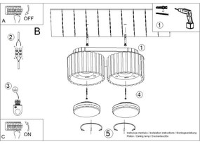 Sollux  SL.1798 - Bodové svietidlo AURA 2xGX53/10W/230V zelené