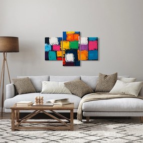 Obraz - Maľba farebných štvorcov (90x60 cm)