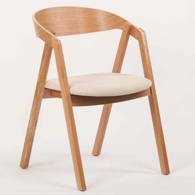 Stima dubová stolička GURU s čalúneným sedadlom Vyberte látku ->: CARABU crema 86