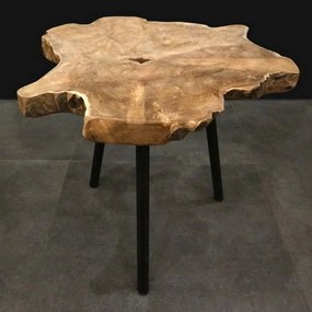 Ambiance Príručný stolík drevo z tíkového koreňa
