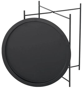 Tempo Kondela Príručný stolík s odnímateľnou táckou, čierna, RENDER