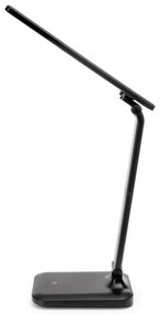 LED stmievateľná dotyková stolová lampa s USB portom REMUS LED/5W/230V čierna