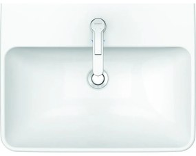DURAVIT ME by Starck závesné umývadlo s otvorom, s prepadom, 650 x 490 mm, biela, s povrchom WonderGliss, 23356500001