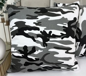 Obliečka na vankúš Army Grey 40x40 cm – maskáč sivý, 100 % bavlna