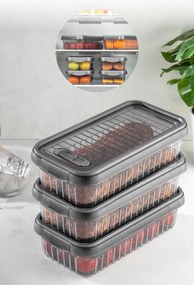 Sada 2 ks potravinových boxů BONNIE antracitová