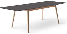 Rozkladací jedálenský stôl s čiernou doskou v čierno-prírodnej farbe 90x165 cm Meza – Hammel Furniture