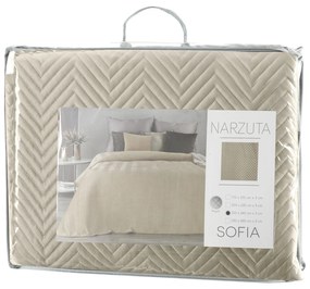 PREHOZ NA POSTEĽ SOFIA 200X220 CM KRÉMOVÝ