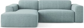 Modrá rohová pohovka (ľavý roh/s leňoškou) Keli – Makamii