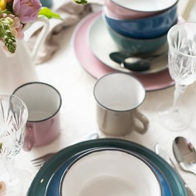 16-dielna súprava riadu Mäser MAILA – petrolovomodrá kombinácia