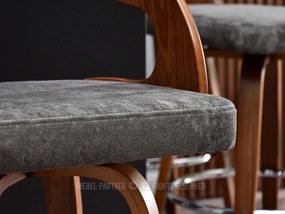 Stolička Hook (orech +chrómová). Akcia -19%. Vlastná spoľahlivá doprava až k Vám domov. 1110760