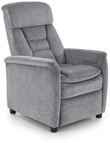 Polohovateľné relaxačné kreslo Jordi sivé