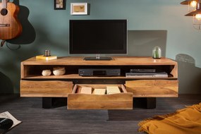 TV komoda Mammut 160 cm – masívne akáciové drevo, medový odtieň