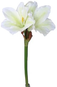 Umelá Amarylis bielozelená, 52 cm