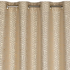 ZÁVES NA KRÚŽKOCH SEMI 140X250 CM VZOROVANÁ