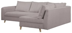 Sivá menčestrová rohová pohovka (pravý roh) Ariella – Ropez