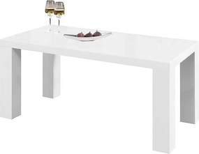 XXXLutz JEDÁLENSKÝ STÔL, biela s vysokým leskom, 120-240/80/76 cm MID.YOU - Stoly - 001769018607