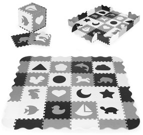 Penová podložka puzzle s ohrádkou 36 prvkov ECOTOYS 012