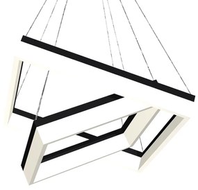 Závesné LED svietidlo Nero, 2x LED 80w, 4000k, b