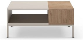 Krémový konferenčný stolík 56x90 cm Cailin – Marckeric