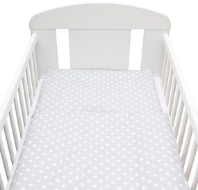 2-dielne posteľné obliečky New Baby 90/120 cm sivé s bodkami
