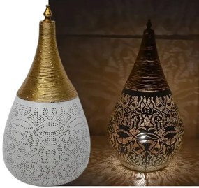 Stolná lampa filigree orient White & Gold WIRE DROP Ø20*45