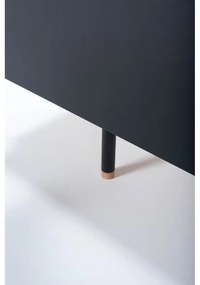 Nízka komoda z dubového dreva v čierno-prírodnej farbe 176x100 cm Fina - Gazzda