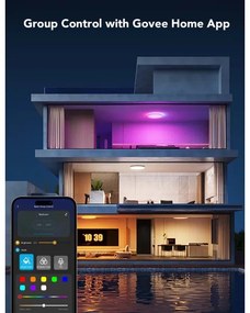 Govee - LED RGBICWW stmievateľné stropné svietidlo LED/29W/230V pr. 30 cm matné Wi-Fi