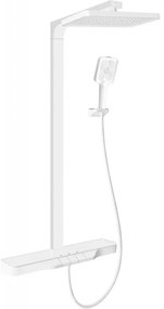 Mexen Zoom, sprchová sada s ručnou a dažďovou hlavicou, biela, 78101-20