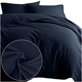 SATÉNOVÉ OBLIEČKY SATYNLOVE CLASSIC 200X220 CM, 2KS 70X80 CM TMAVOMODRÉ