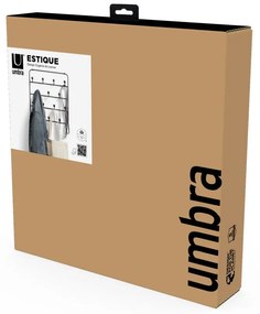 Čierny prírodný kovový vešiak na dvere 36 cm Estique - Umbra