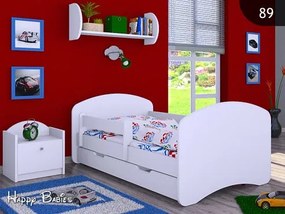 Detská posteľ so šuplíkom 180x90cm BEZ MOTÍVU - biela