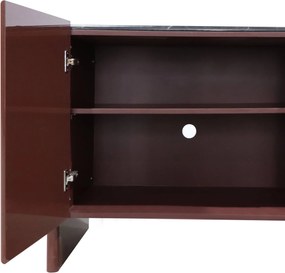 Komoda Loren 163 cm bordová/mramor