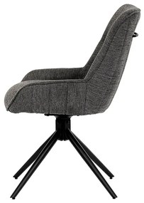 BONTEC Jedálenská stolička, sivá, látka, HC-535 GREY2 Farba: Šedá