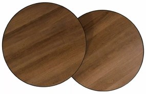 Odkladacie stolíky PENELOPE sada 2 ks Ø 50 cm, dekor orech