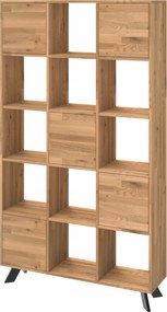 Regál dubový Toledo Box s dvierkami 193x110x30