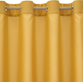 KRÁTKY ZÁVES NA KRÚŽKOCH RITA 140X175 CM HORČICOVÁ