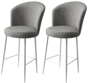 Sada barových stoličiek Fora Grey and White, 2 ks