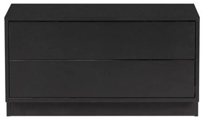Čierny modulárny TV stolík z borovicového dreva 75x40 cm Finca – WOOOD