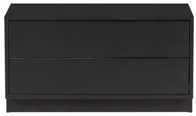 Čierny modulárny TV stolík z borovicového dreva 75x40 cm Finca – WOOOD