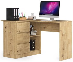 Rohový PC stolík Bodhi (dub artisan) (L). Akcia -15%. Vlastná spoľahlivá doprava až k Vám domov. 1070963