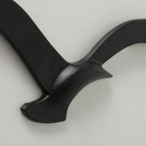 Kovová dekorácia na stenu Black Bird 13x35 cm + 12x40 cm
