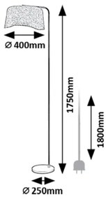 Rabalux 74019 - Stojacia lampa FARELIA 1xE27/10W/230V