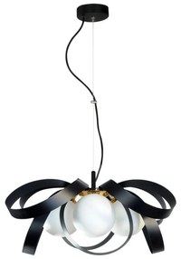 Zuma Line 1139 - Luster na lanku NELA FLAT 4xE14/40W/230V čierna