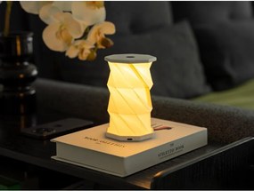 Biela prenosná svetelná dekorácia na USB ø 8 cm Twist – Gingko