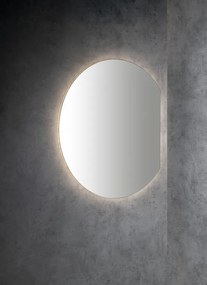 Sapho Sapho, DARA CUT LED podsvietené zrkadlo 20W, ø 100x90cm, vykurovacia fólia, 30562CI
