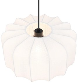 Japandi závesná lampa čierna s bielou 40cm - Madleine