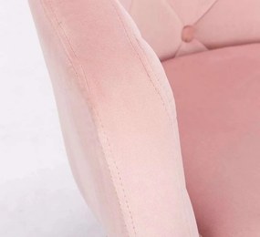 LuxuryForm DESIGN Kreslo ANDORA VELUR na zlatom kríži - svetlo ružová