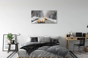 Obraz canvas Zime sneh limuzínový servis 125x50 cm