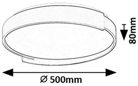 Rabalux 71306 dizajnové stropné funkčné LED svietidlo Laleh, 48W, 3000lm, pr. 50 cm